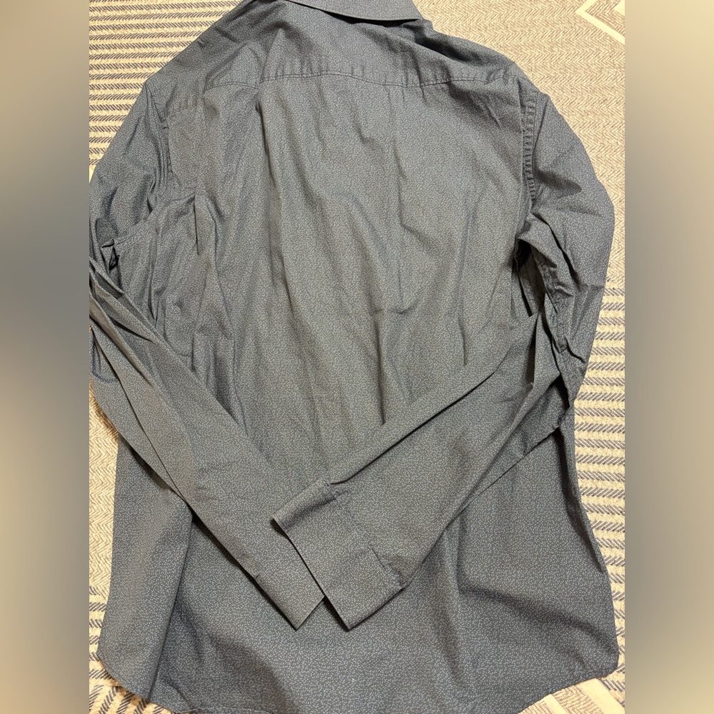 Calvin Klein Dark Blue Button Down Shirt - Picture 7 of 12